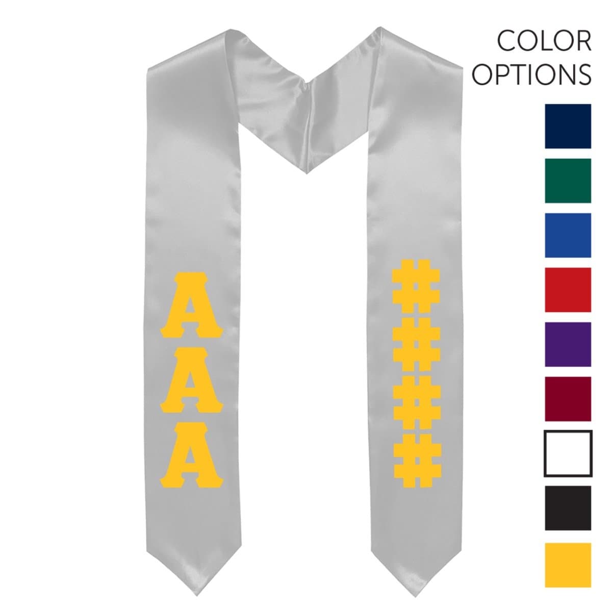 Sigma Nu Pick Your Own Colors Graduation Stole | Sigma Nu | Apparel > Stoles