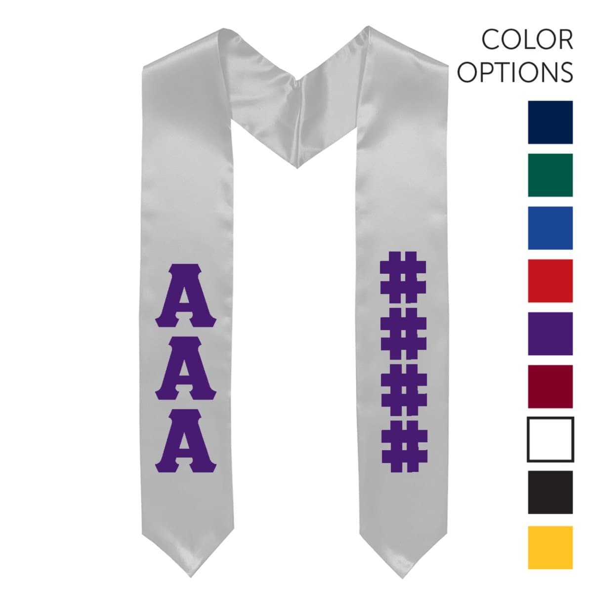 Sigma Nu Pick Your Own Colors Graduation Stole | Sigma Nu | Apparel > Stoles