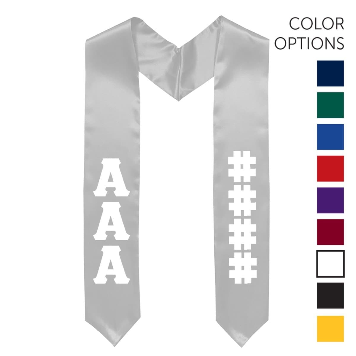 Sigma Nu Pick Your Own Colors Graduation Stole | Sigma Nu | Apparel > Stoles