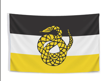 Black/White/Gold Flag Front