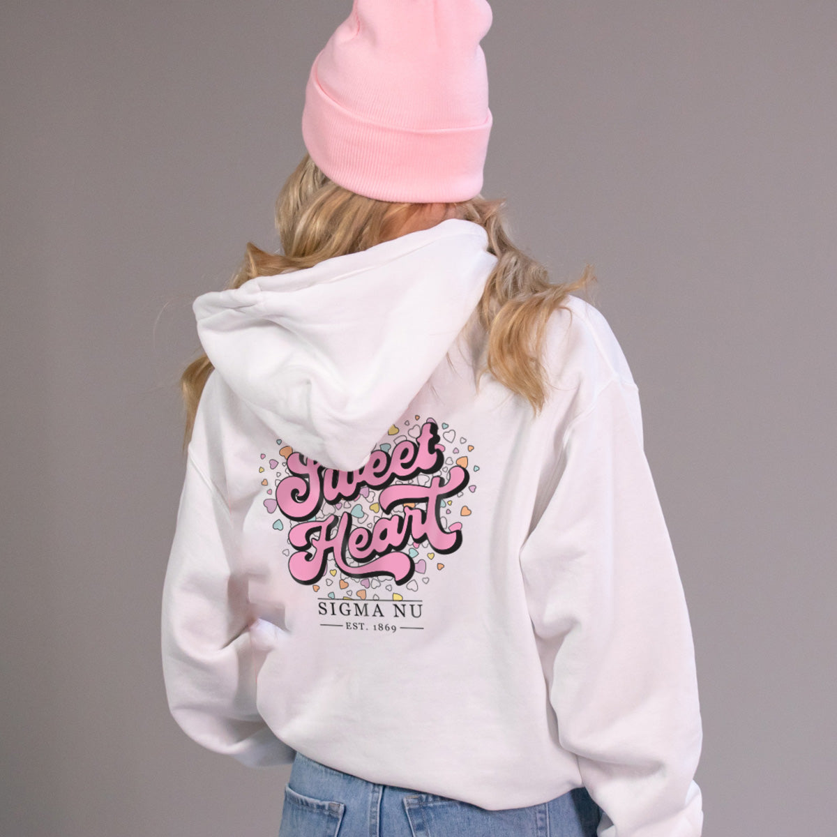 Sigma Nu White Sweetheart Hoodie