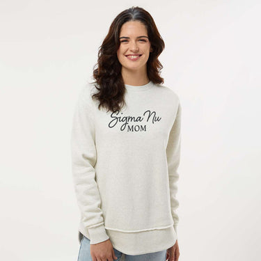 Sigma Nu Curved Hem Mom Crewneck