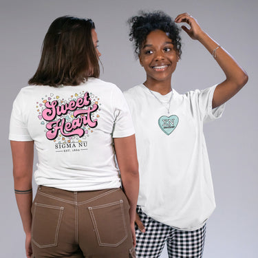 Sigma Nu Sweetheart White Short Sleeve Tee