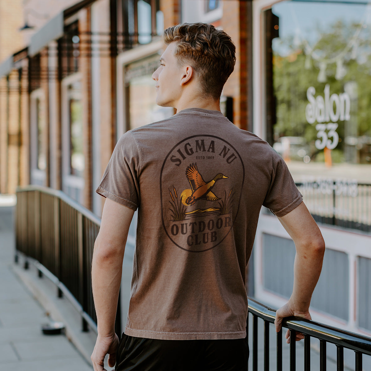 New! Sigma Nu Outdoor Club Short Sleeve Tee