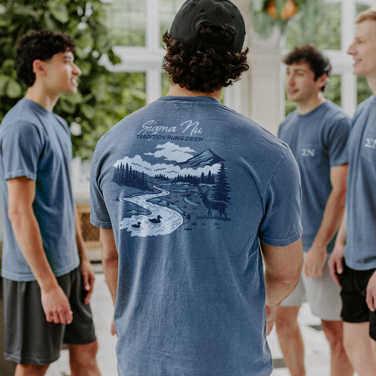 Sigma Nu  fraternity merch, Comfort Colors Tradition Runs Deep Short Sleeve Tee.