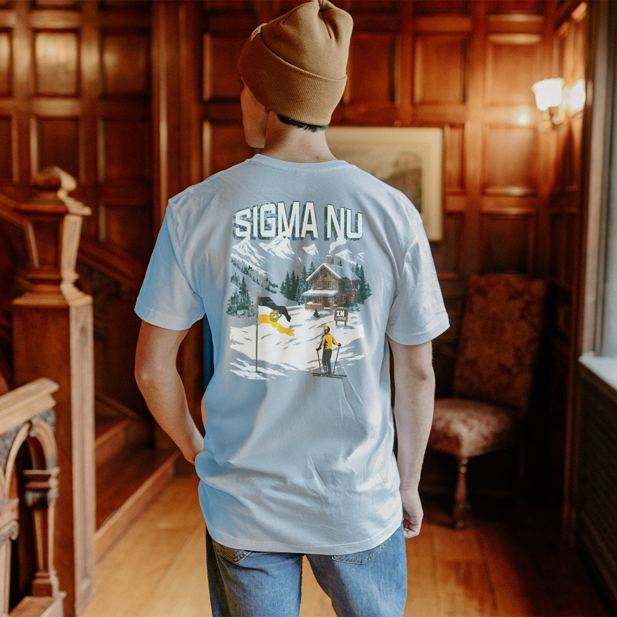 Sigma Nu fraternity Retro Alpine Short Sleeve Tee