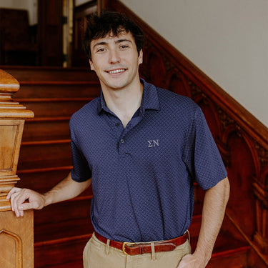 Sigma Nu Callaway Chevron Patterned Polo Sigma Nu