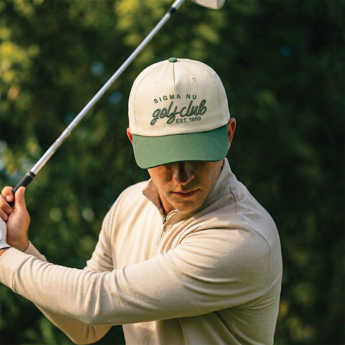 New! Sigma Nu Green Golf Club Hat