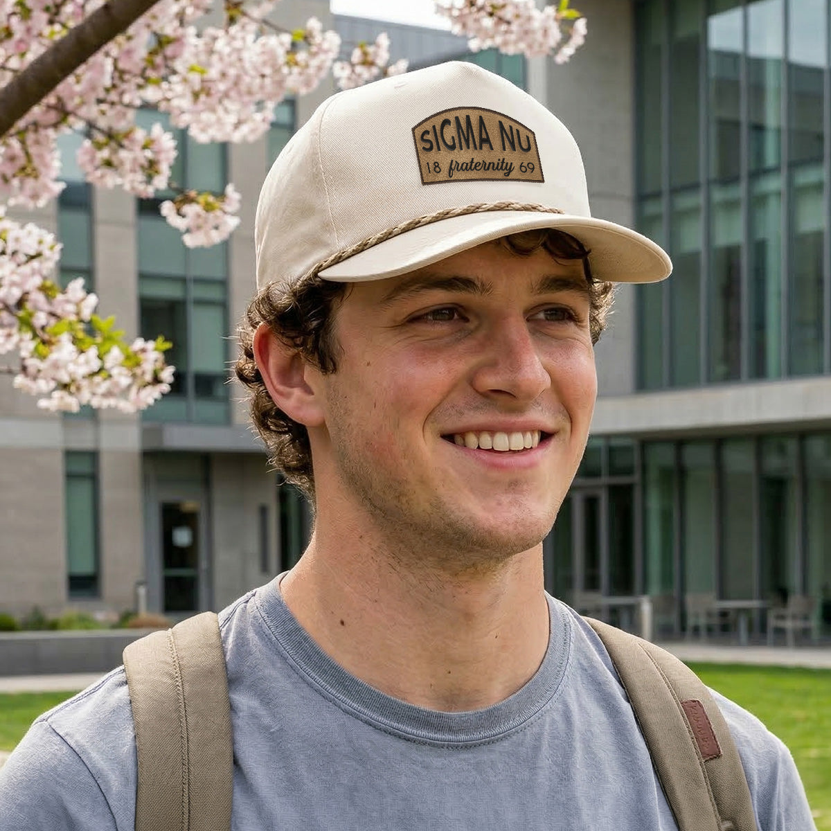 Sigma Nu Legacy Caddy Hat with Leather Patch