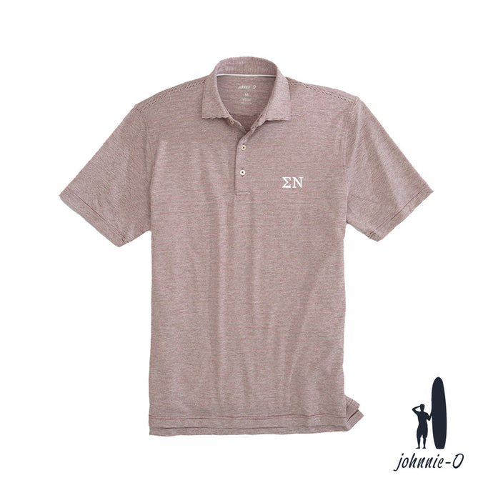 Sigma Nu Johnnie-O Striped Polo