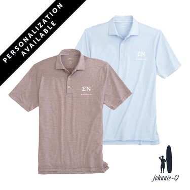 Sigma Nu Personalized Johnnie-O Striped Polo