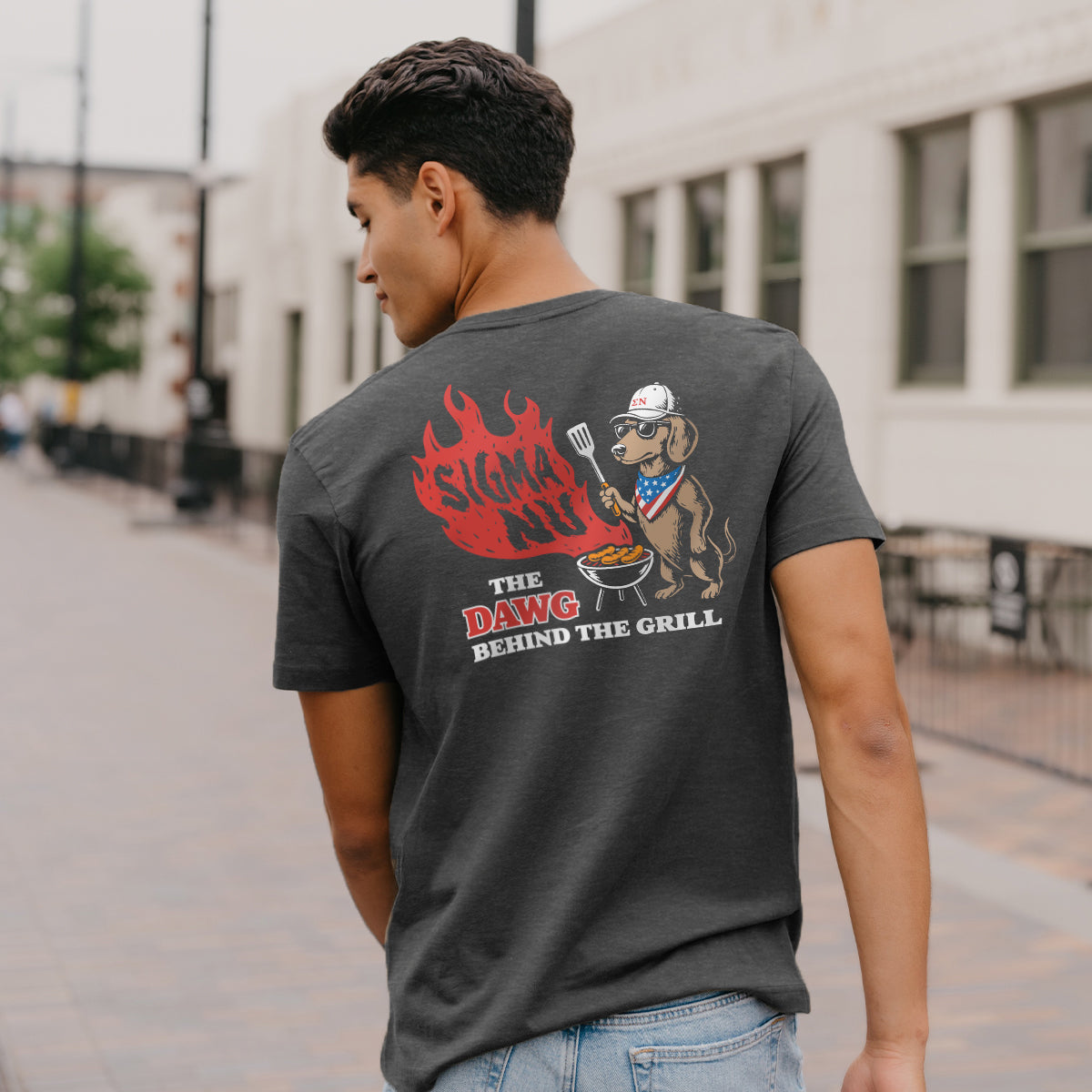 New! Sigma Nu Flames, Fraternity & Freedom Tee