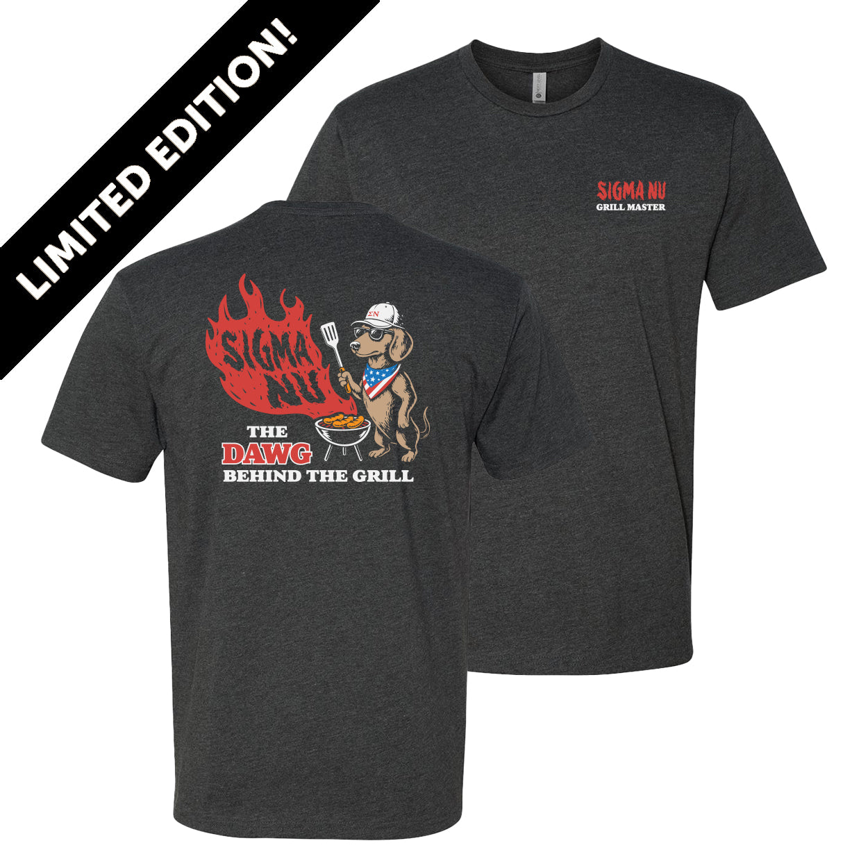 New! Sigma Nu Flames, Fraternity & Freedom Tee