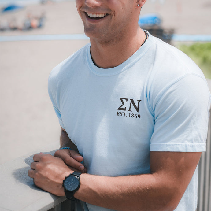 Sigma Nu Bucket Hat Retriever Tee