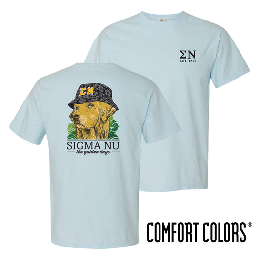 New! Sigma Nu Bucket Hat Retriever Tee