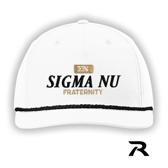 Sigma Nu White Richardson Rope Hat