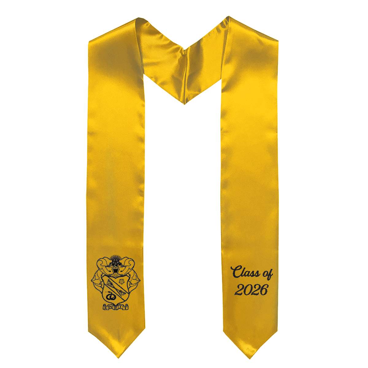 Sigma Nu Embroidered Crest Graduation Stole
