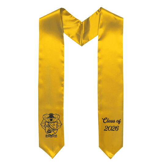 Sigma Nu Embroidered Crest Graduation Stole