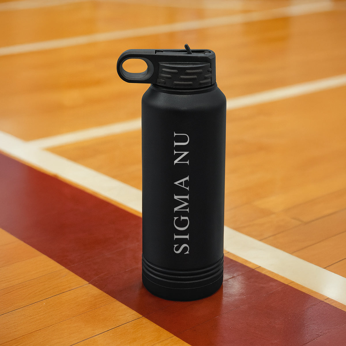 Sigma Nu  Black Water Bottle