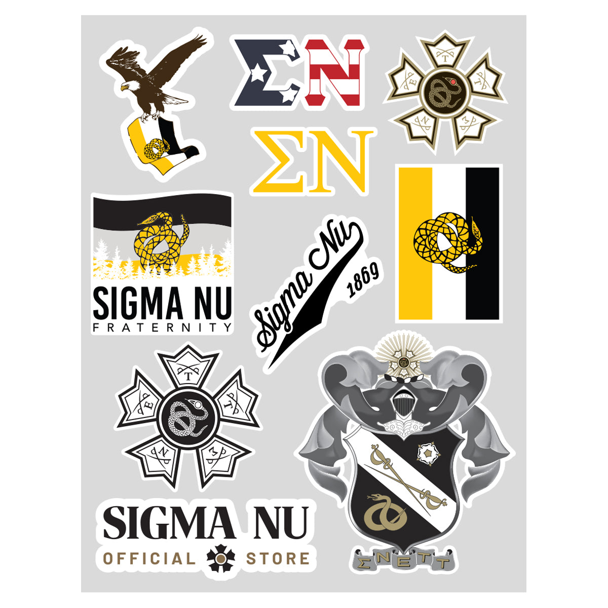 Nu Sticker Sigma Nu Sticker Sheet – Sigma Nu Official Store