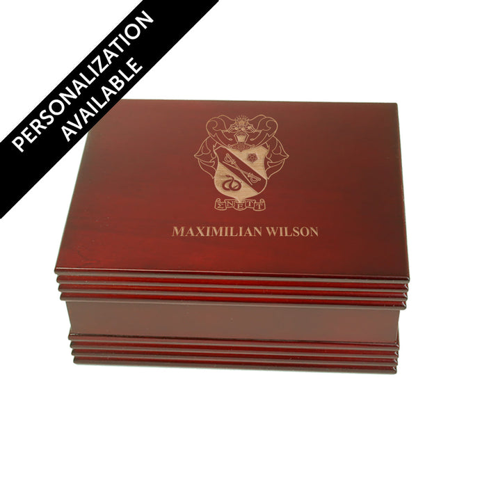 Sigma Nu Deluxe Engraved Rosewood Box