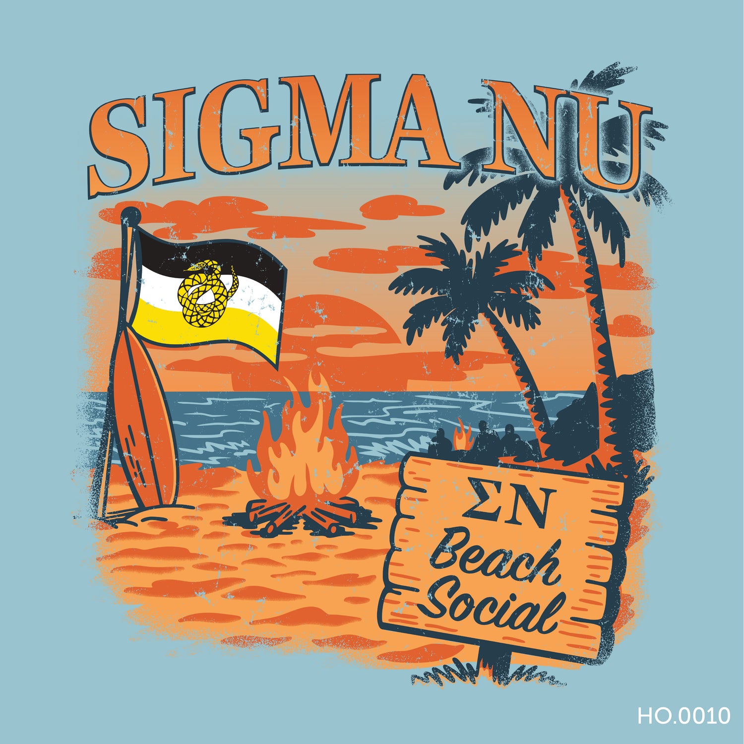 Sigma Nu Beach Social Tee