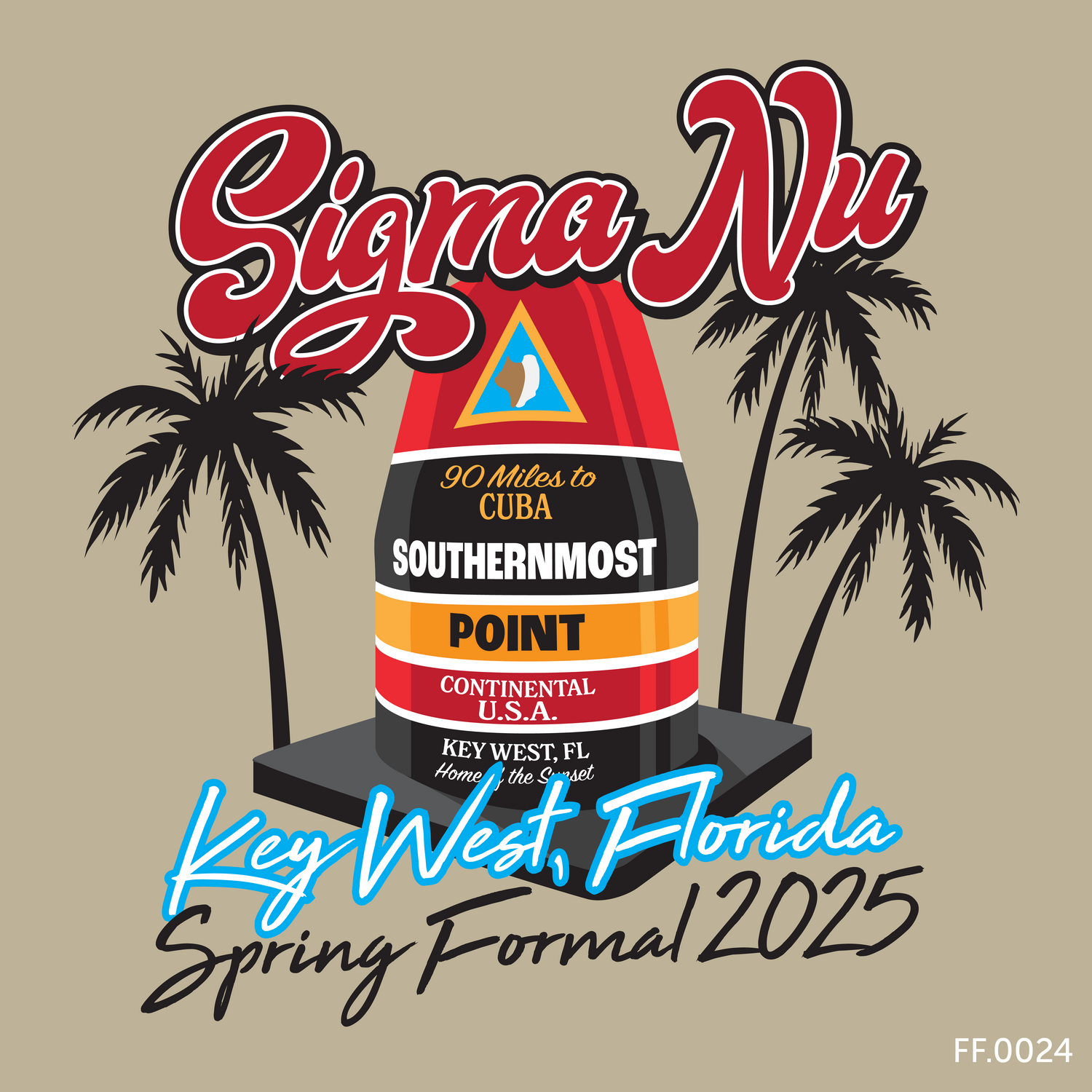 Sigma Nu Key West Spring Formal 2025 Tee