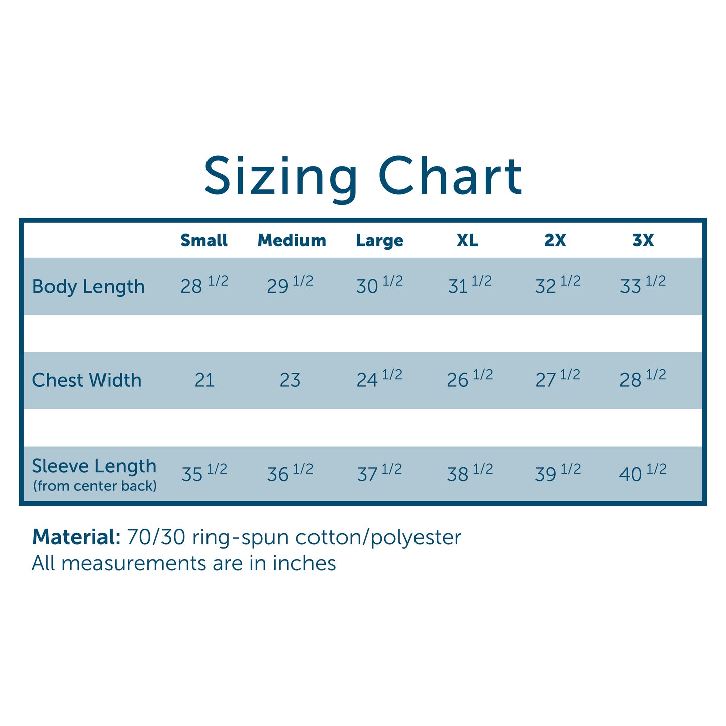 Sizing Chart