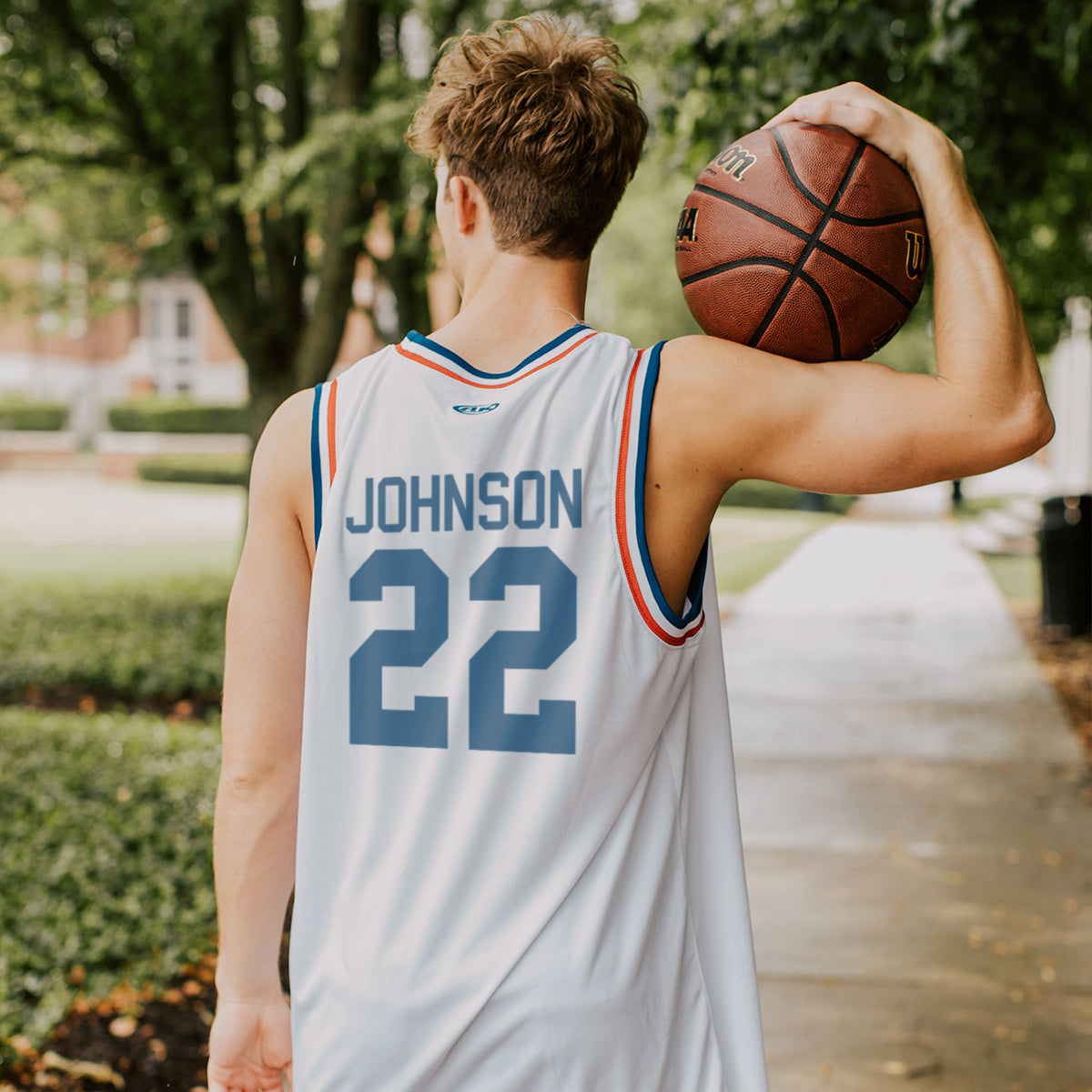 Sigma Nu Retro Block Basketball Jersey | Sigma Nu | Shirts > Jerseys