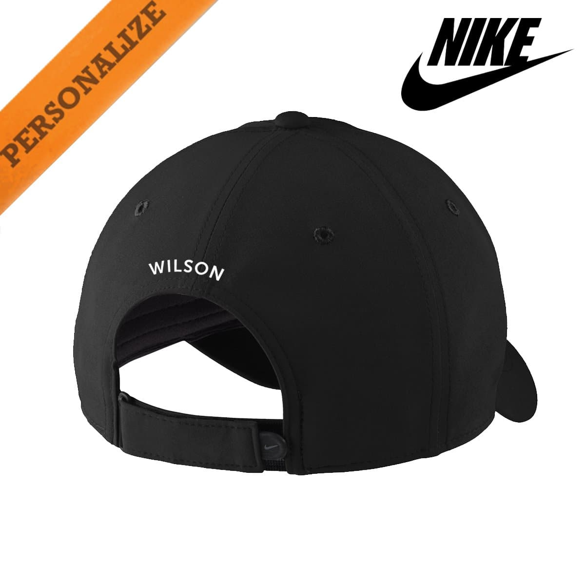 Sigma Nu Personalized Black Nike Dri-FIT Performance Hat | Sigma Nu | Headwear > Billed hats