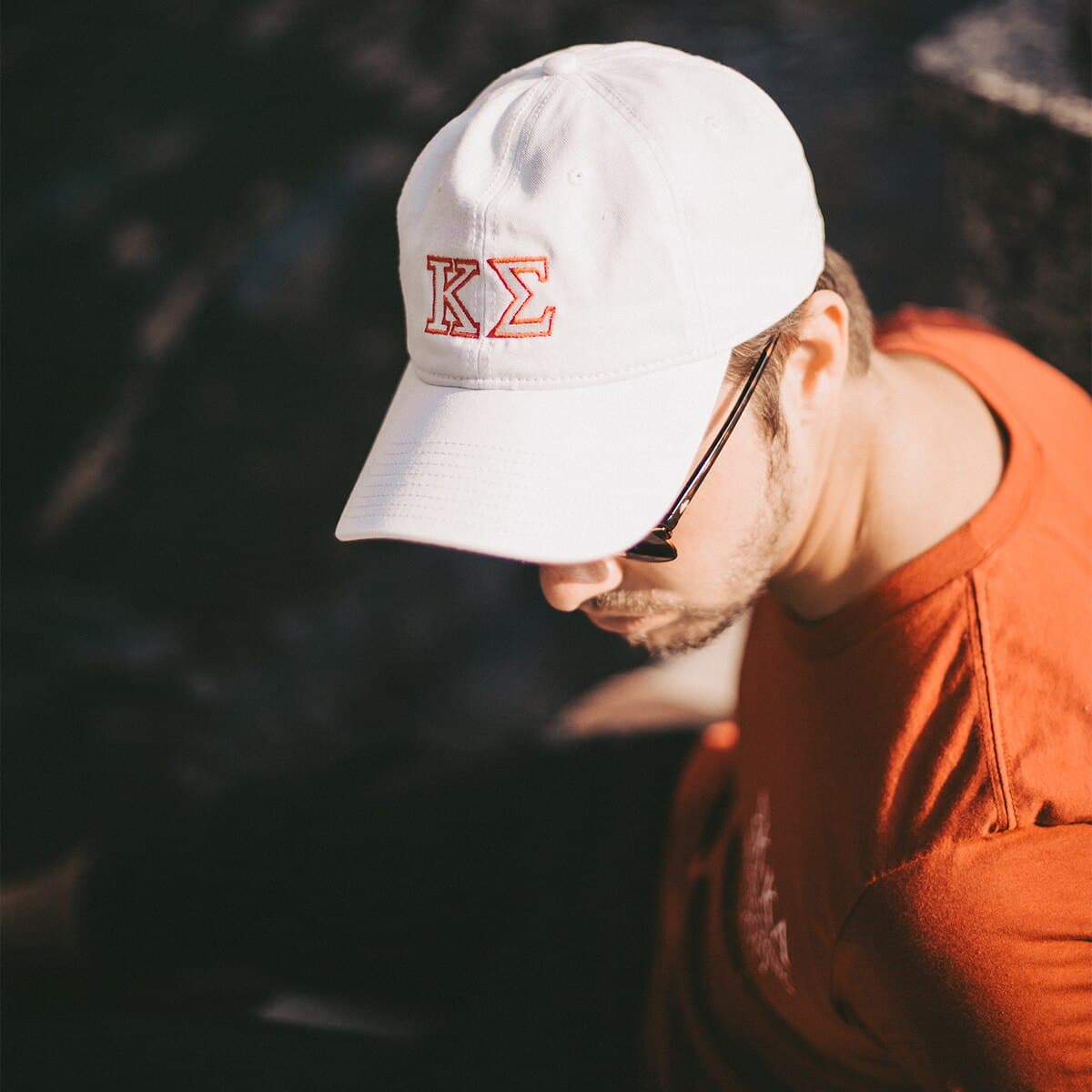 Sigma Nu White Greek Letter Adjustable Hat | Sigma Nu | Headwear > Billed hats