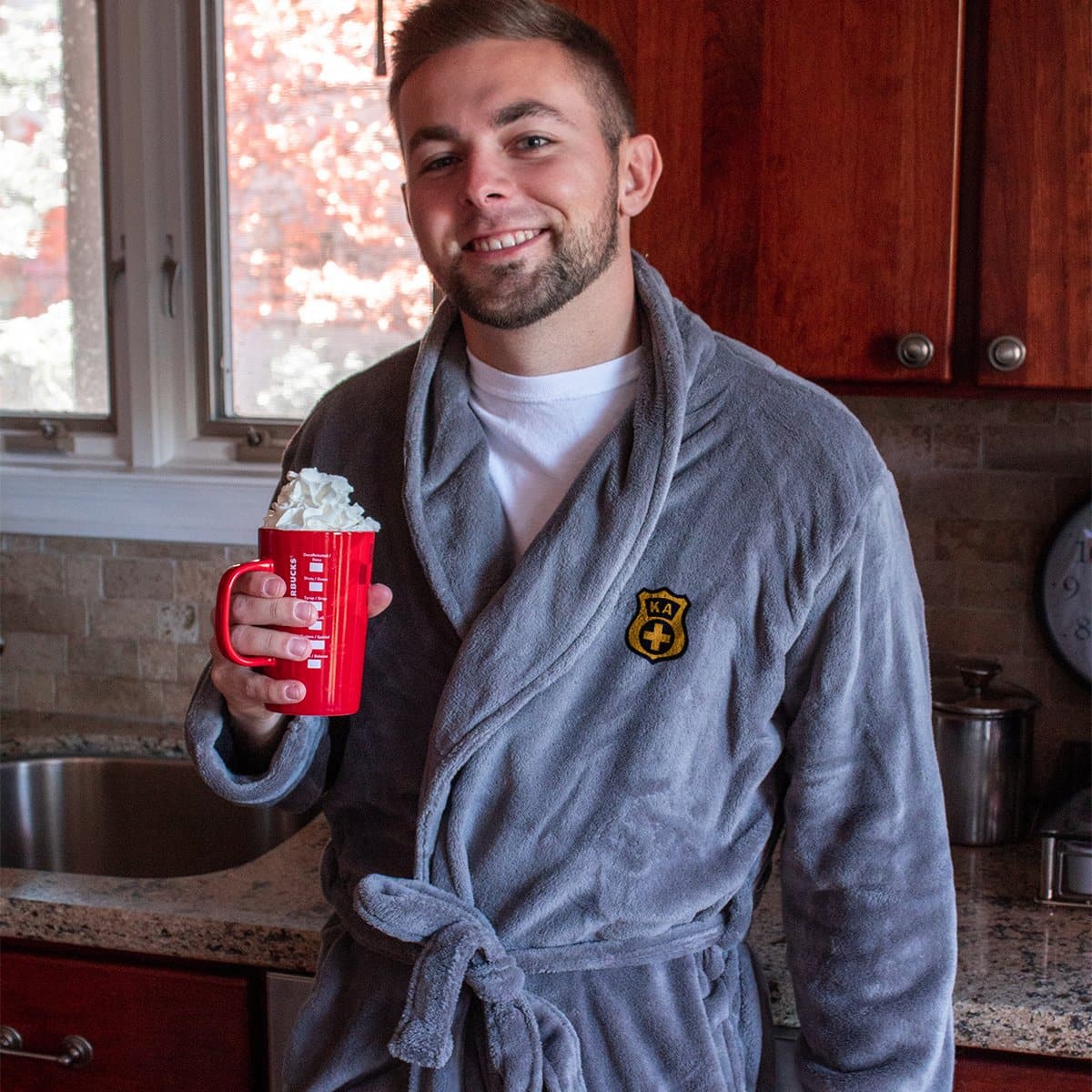 Sigma Nu Charcoal Ultra Soft Robe | Sigma Nu | Loungewear > Bath robes