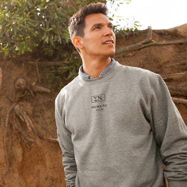 Sigma Nu Alumni Embroidered Greek Letter Crewneck