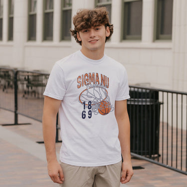 Sigma Nu Retro Basketball Short Sleeve Tee