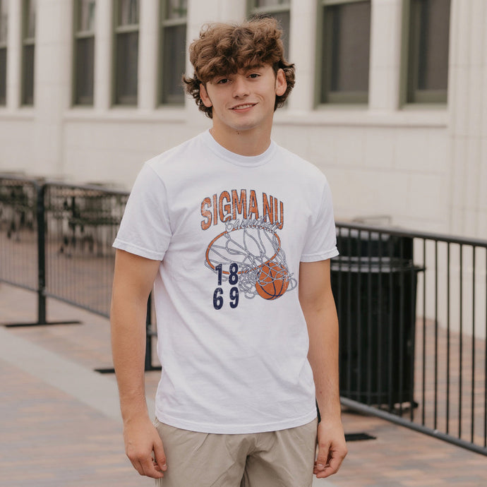 Sigma Nu Retro Basketball Short Sleeve Tee