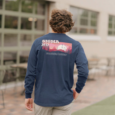 Sigma Nu Wander Often Long Sleeve Pocket Tee