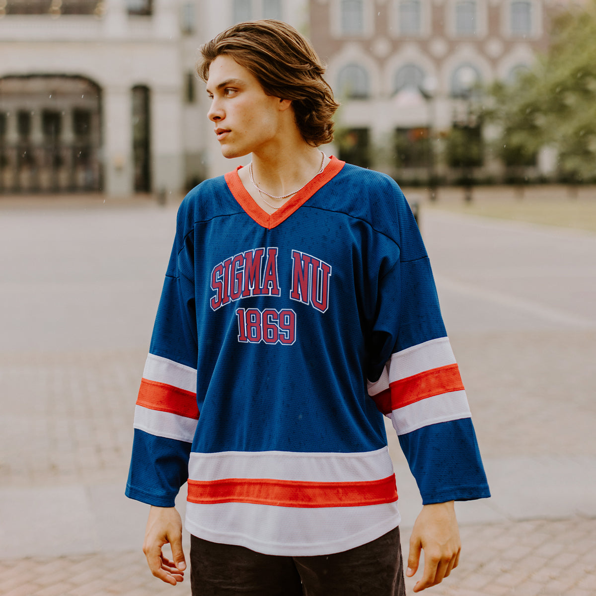 Sigma Nu Patriotic Hockey Jersey