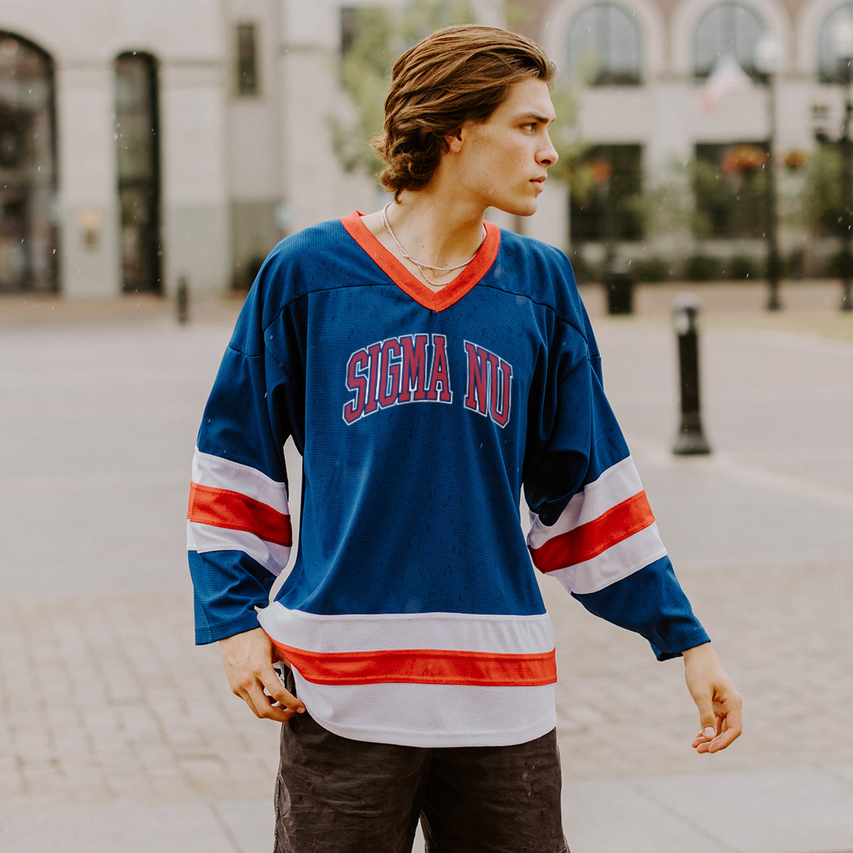 Sigma Nu Personalized Patriotic Hockey Jersey
