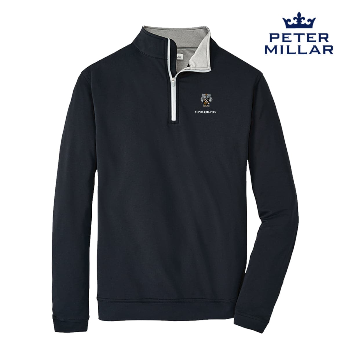 Sigma Nu Personalized Peter Millar Perth Stretch Quarter Zip