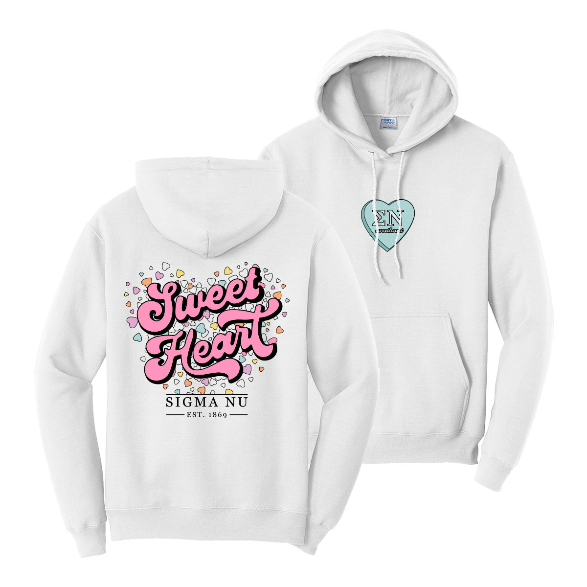 Sigma Nu White Sweetheart Hoodie