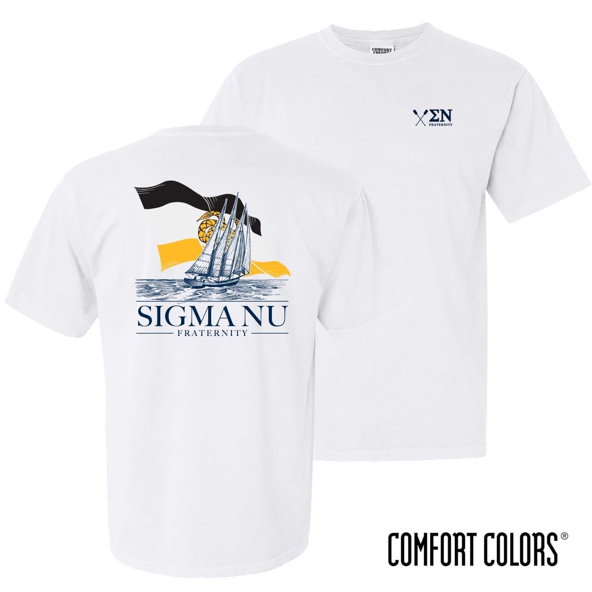 Sigma Nu Comfort Colors White Seafarer Short Sleeve Tee | Sigma Nu | Shirts > Short sleeve t-shirts