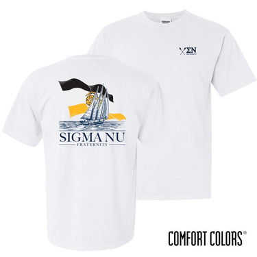 Sigma Nu Comfort Colors White Seafarer Short Sleeve Tee | Sigma Nu | Shirts > Short sleeve t-shirts