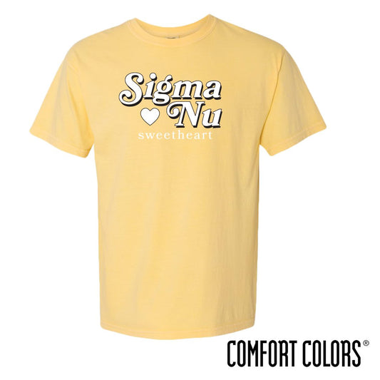 New! Sigma Nu Comfort Colors Retro Sweetheart Tee | Sigma Nu | Shirts > Short sleeve t-shirts