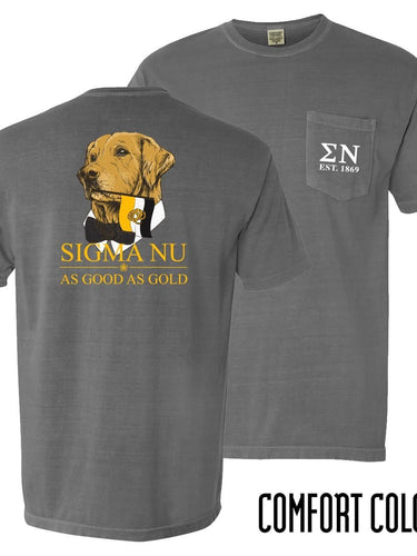 Sigma Nu Comfort Colors Retriever Flag Tee | Sigma Nu | Shirts > Short sleeve t-shirts