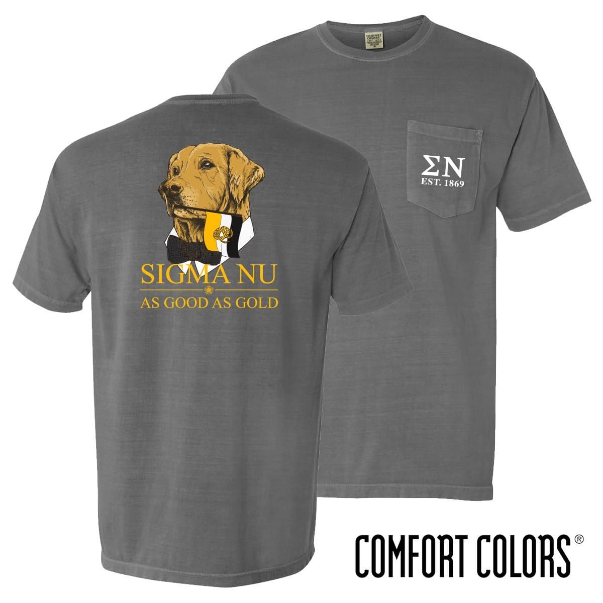 Sigma Nu Comfort Colors Retriever Flag Tee | Sigma Nu | Shirts > Short sleeve t-shirts