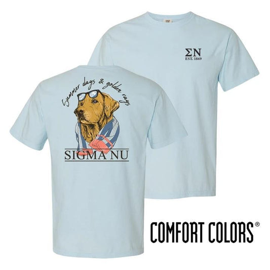 Sigma Nu Blue Comfort Colors Retriever Tee | Sigma Nu | Shirts > Short sleeve t-shirts
