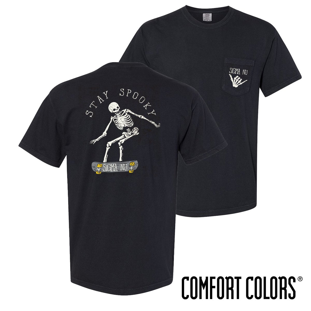 Sigma Nu Comfort Colors Stay Spooky Short Sleeve Tee | Sigma Nu | Shirts > Short sleeve t-shirts