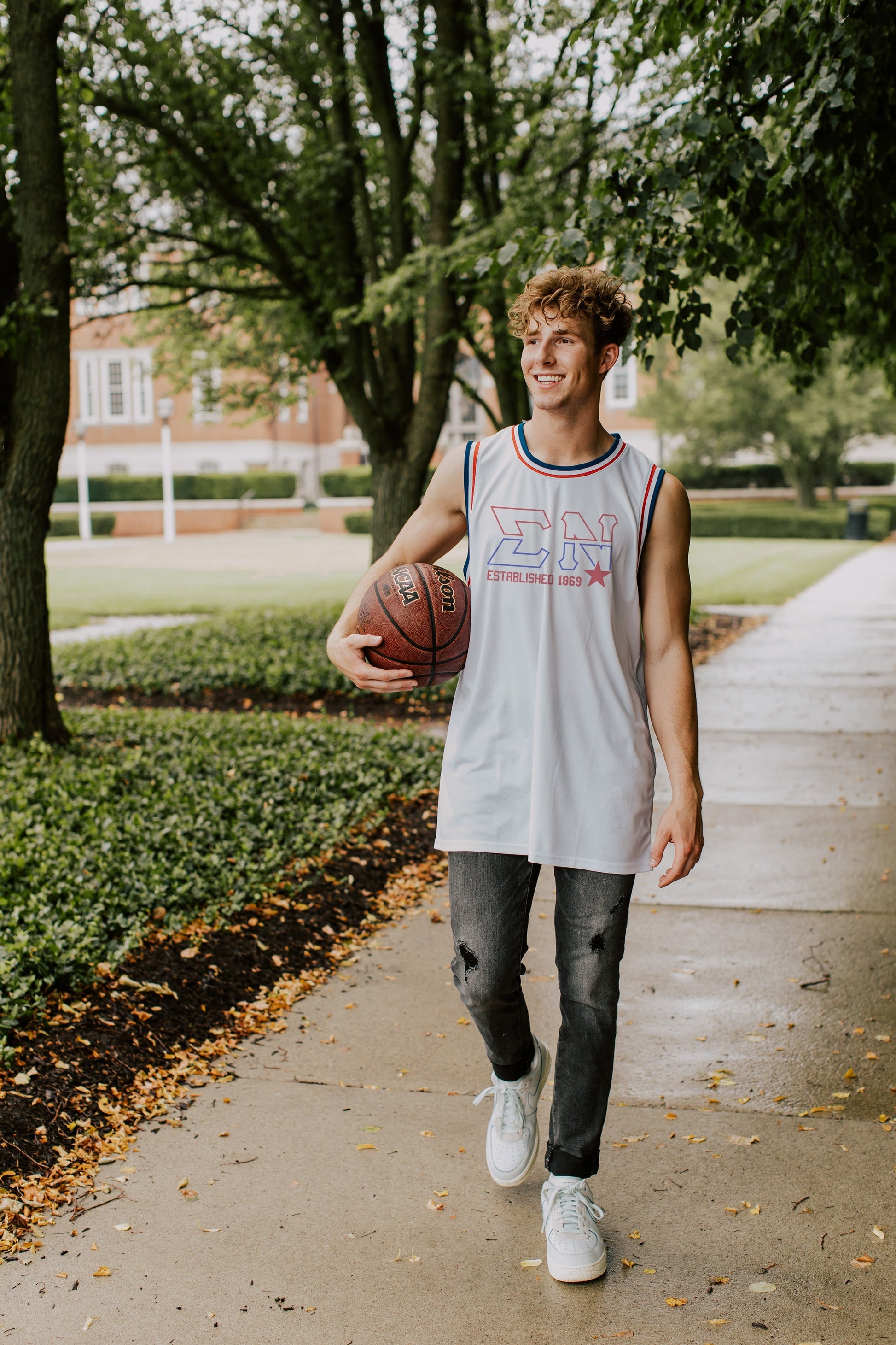 Sigma Nu Retro Block Basketball Jersey | Sigma Nu | Shirts > Jerseys