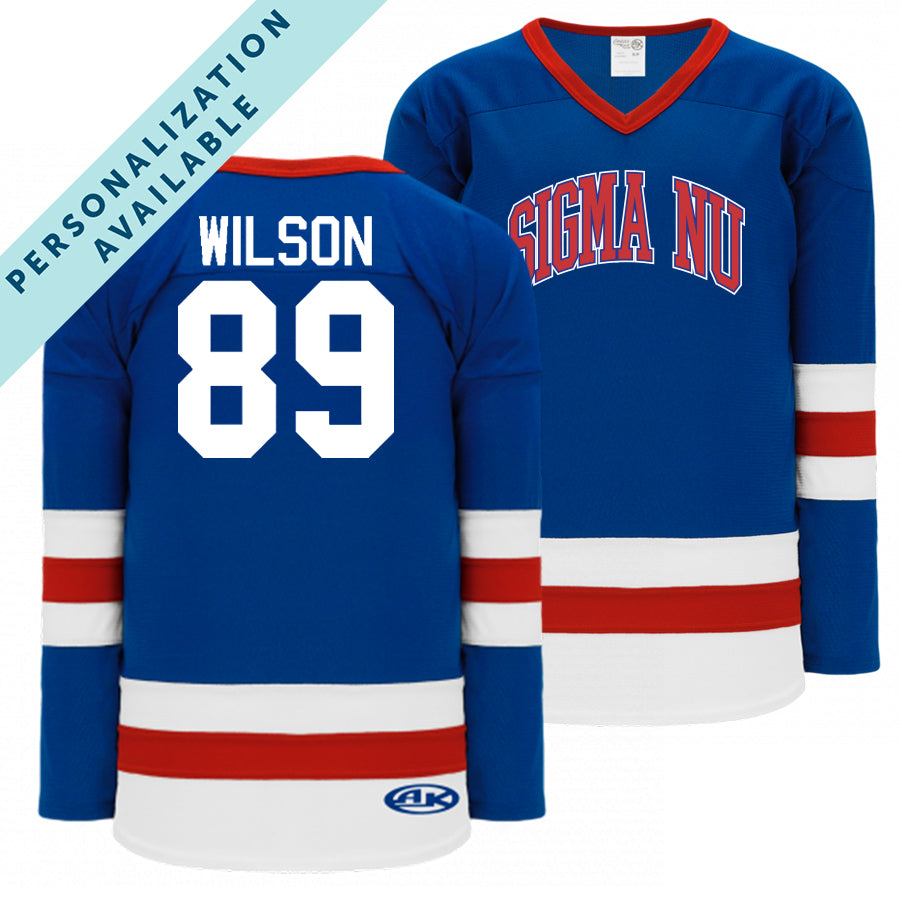 Sigma Nu Personalized Patriotic Hockey Jersey