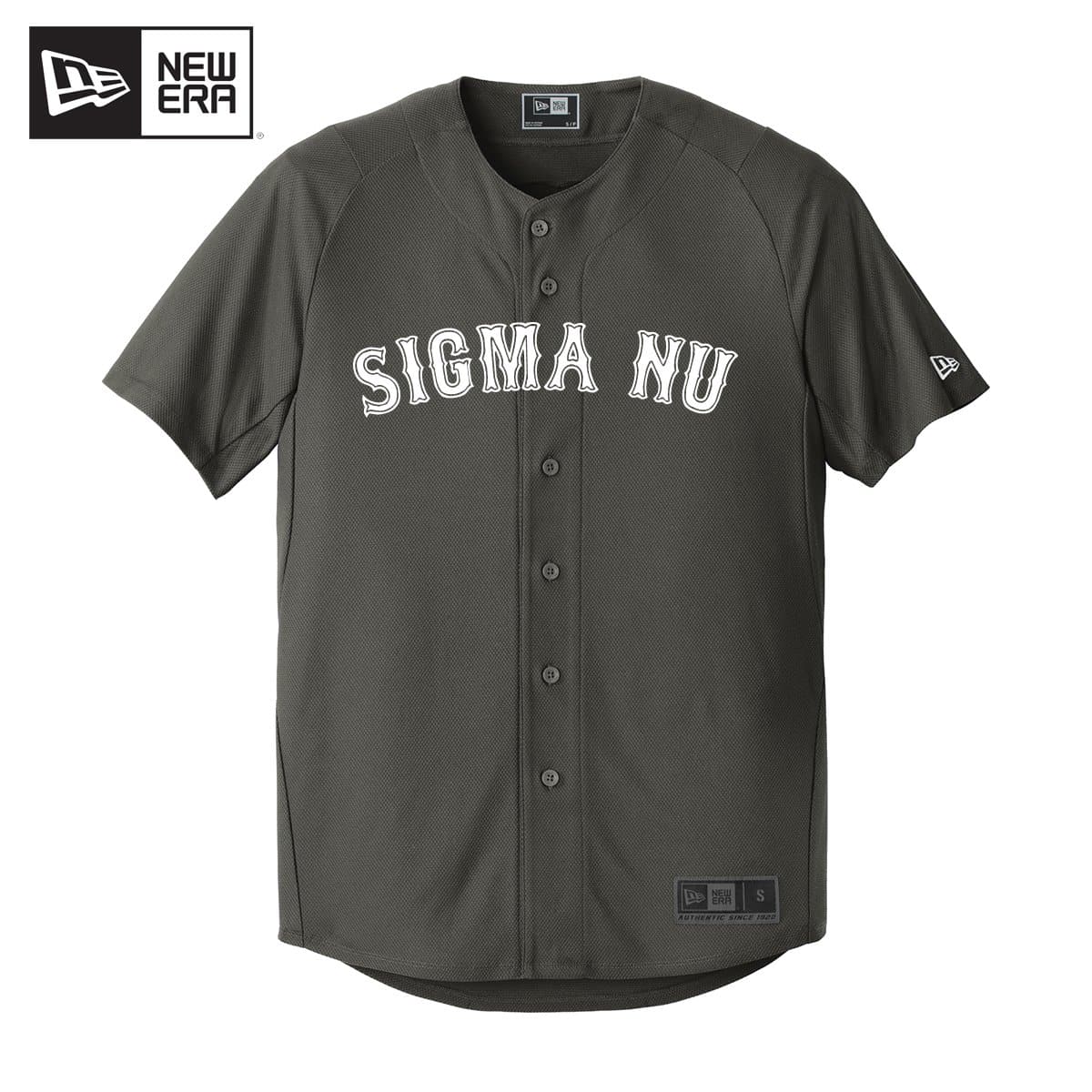 Sigma Nu New Era Graphite Baseball Jersey | Sigma Nu | Shirts > Jerseys